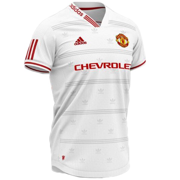 Camiseta Manchester United Concepto 2019/20 Blanco Rojo
